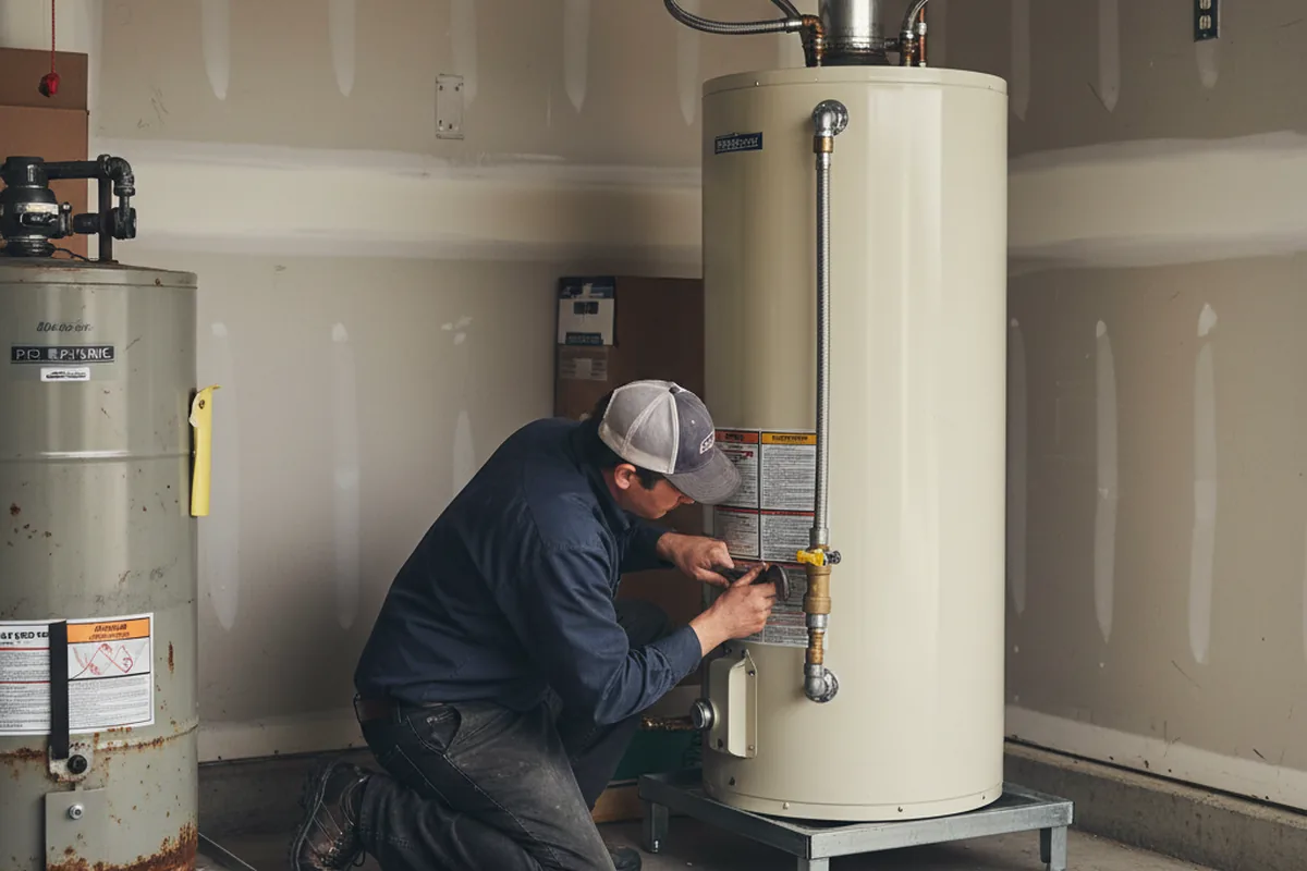 Water heater and shutoff valve replacement in Williamstown